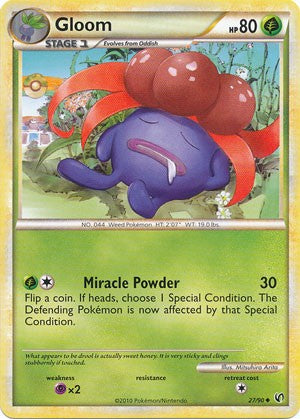Pokemon Card HeartGold SoulSilver Undaunted Uncommon Gloom 27/90