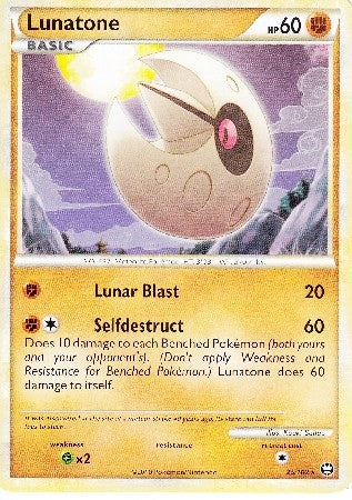 Pokemon Card HS Triumphant Lunatone Rare 25/102 PokeOrder.com Pokemon Card HS Triumphant Lunatone Rare 25/102 PokeOrder.com