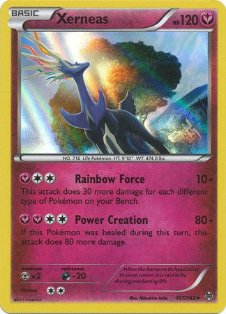 Pokemon X & Y BREAKthrough Single Card Holo Rare Xerneas #107 Pokemon X & Y BREAKthrough Single Card Holo Rare Xerneas #107