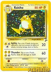 Pokemon Base Set 2 Holofoil Card - Raichu 16/130