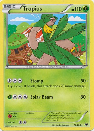 Tropius 12/108 Uncommon - Pokemon XY Roaring Skies Card
