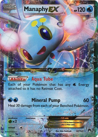 Manaphy EX 32/122 Ultra Rare - Pokemon XY Breakpoint Card