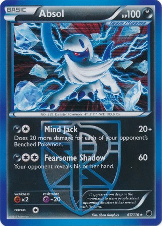 Absol 67/116 - Pokemon Plasma Freeze Holo Rare Card