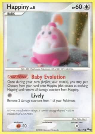 Pokemon Happiny 14/17 Holo Rare Promo Single Card