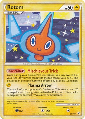 Pokemon Card HeartGold SoulSilver HS Undaunted Rare Rotom 20/90