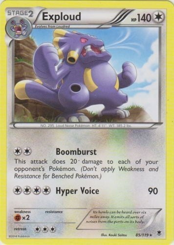 Exploud 85/119 - Rare Pokemon XY Phantom Forces Card