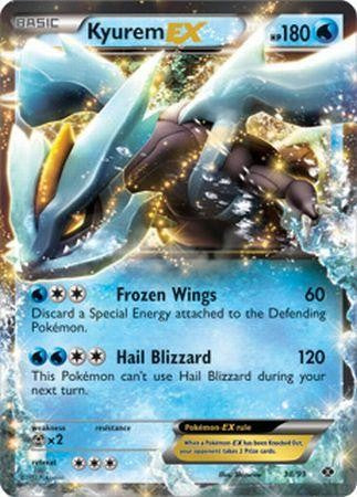 Pokemon Next Destinies Ultra Rare Card - Kyurem EX 38/99