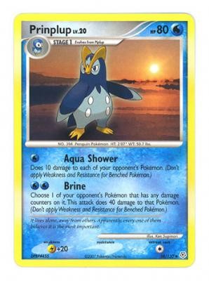 Pokemon Diamond & Pearl Uncommon Card - Prinplup 58/130