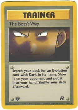 Pokemon Team Rocket Uncommon Card - The Boss's Way 73/82
