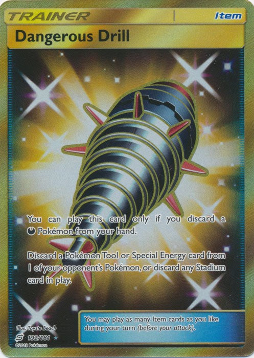 Dangerous Drill (Secret Rare) - 192/181 Pokemon » SM Team Up Ultra Rare