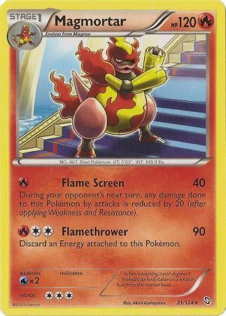 Magmortar 21/124 - Pokemon Dragons Exalted Rare Card