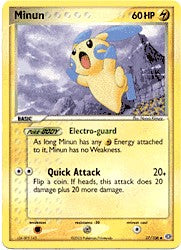 Pokemon EX Emerald Uncommon Card - Minun 37/106