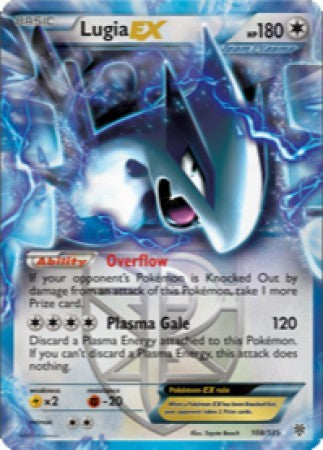 Lugia EX 108/135 - Pokemon Plasma Storm Ultra Rare Card Lugia EX 108/135 - Pokemon Plasma Storm Ultra Rare Card