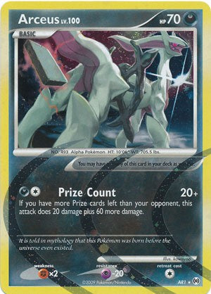 Pokemon Platinum Arceus Single Card Holofoil Rare Arceus AR1 –