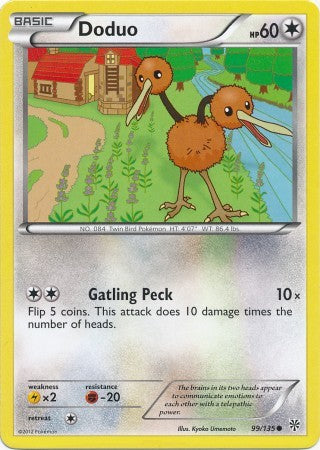 Doduo 99/135 - Pokemon Plasma Storm Common Card
