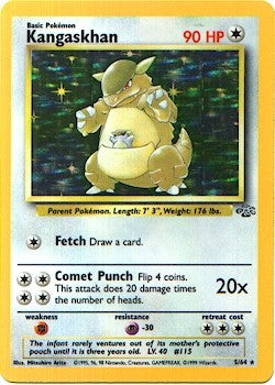 Pokemon Jungle Holofoil Card - Kangaskhan 5/64