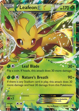 pokemon generations card values Leafeon EX 10/83 Ultra Rare