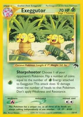 Pokemon Exeggutor 13/18 Common Promo Single Card