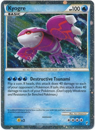 Pokemon Call Of Legends Kyogre SL6 Ultra Rare Card