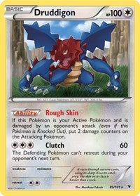 Pokemon Noble Victories Rare Card - Druddigon 89/101