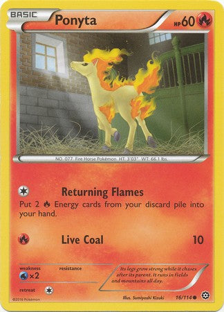 Ponyta 16/114 Common - Pokemon XY Steam Siege Card