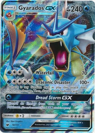 Gyarados GX 18/111 Ultra Rare - Pokemon Crimson Invasion Card