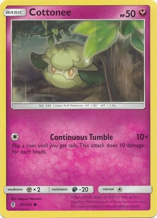 Cottonee 90/145 Common - Pokemon Sun & Moon Guardians Rising Card