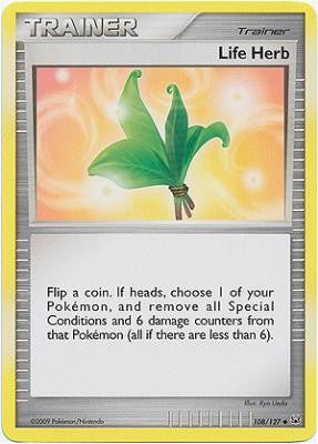 Pokemon Platinum Edition Uncommon Card - Life Herb 108/127
