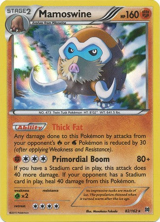 Mamoswine 82/162 Holo Rare - Pokemon XY Break Through Card