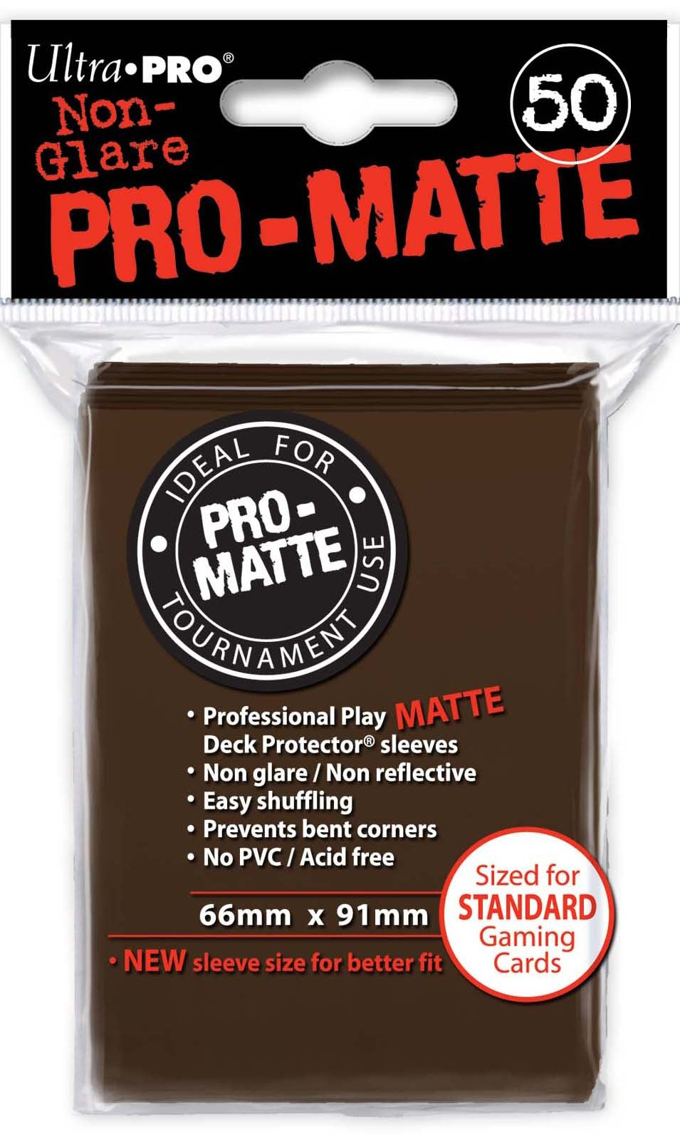 Ultra Pro Pro-Matte Standard Sized Sleeves - Brown (50 Card Sleeves)
