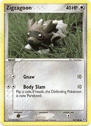 Pokemon EX Emerald Common Card - Zigzagoon 74/106