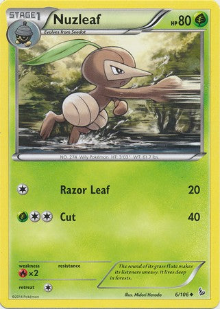 Nuzleaf 6/106 - Pokemon XY Flashfire Uncommon Card