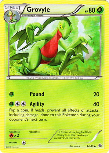 Grovyle 7/160 - Uncommon Pokemon XY Primal Clash Card