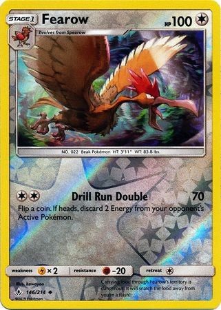 Fearow - 146/214 - Sun & Moon: Unbroken Bonds Uncommon Reverse Holo