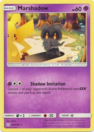 Marshadow - 103/236 - Rare Sun & Moon: Cosmic Eclipse Singles PokeOrder.com Marshadow - 103/236 - Rare Sun & Moon: Cosmic Eclipse Singles PokeOrder.com