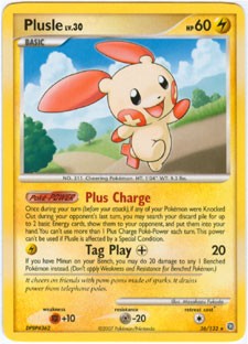 Pokemon Secret Wonders Rare Card - Plusle 36/132