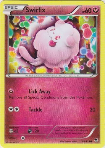 Swirlix 68/119 - Common Pokemon XY Phantom Forces Card