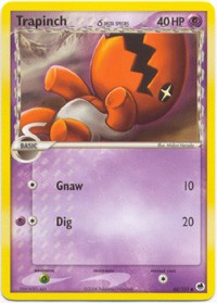 Pokemon EX Dragon Frontiers - Trapinch Card