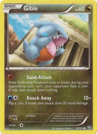 Gible 87/124 - Pokemon Dragons Exalted Common Card