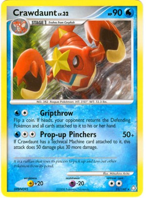 Pokemon Legends Awakened Rare Card - Crawdaunt 22/146