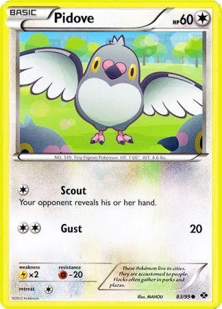 Pokemon Next Destinies Reverse Holo Common Card - Pidove 83/99