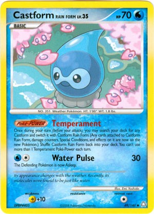 pokemon castform card Castform Rain Form (49/146) - Legends Awakened