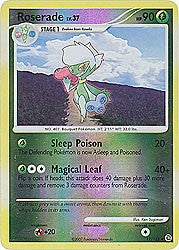 Pokemon Secret Wonders Holo Rare Card - Roserade 17/132 Reverse