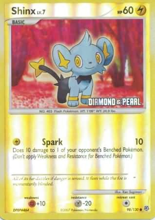 Pokemon Burger King Common Promo Card - Shinx 98/130