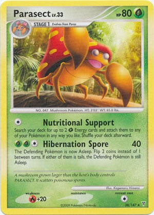 Pokemon Platinum Supreme Victors Rare Parasect #38 Pokemon Platinum Supreme Victors Rare Parasect #38