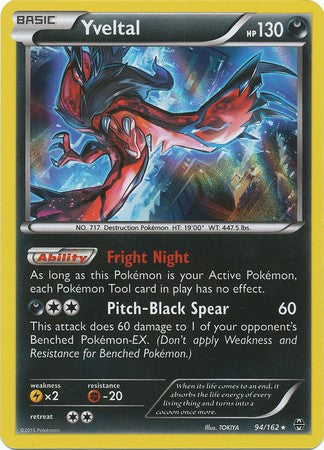Pokemon X & Y BREAKthrough Single Card Holo Rare Yveltal #94 Pokemon X & Y BREAKthrough Single Card Holo Rare Yveltal #94