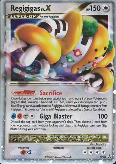 Pokemon Diamond & Pearl Ultra Rare Promo Card - Regigigas Lv. X DP30
