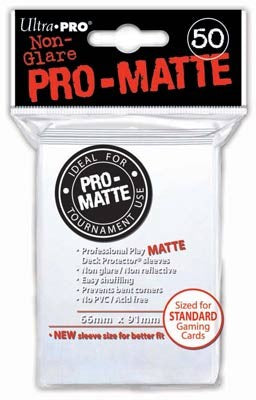 Ultra Pro Pro-Matte Standard Sized Sleeves - White (50 Card Sleeves)