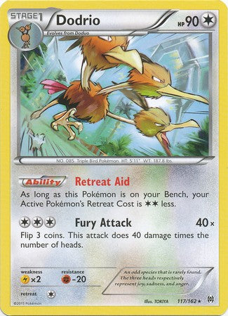 Dodrio 117/162 Rare - Pokemon XY Break Through Card