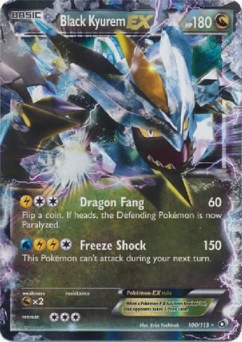 Black Kyurem EX 100/113 - Pokemon Legendary Treasures Ultra Rare Card Black Kyurem EX 100/113 - Pokemon Legendary Treasures Ultra Rare Card